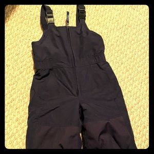 LL Bean Navy Snow Bib Overalls 4T
